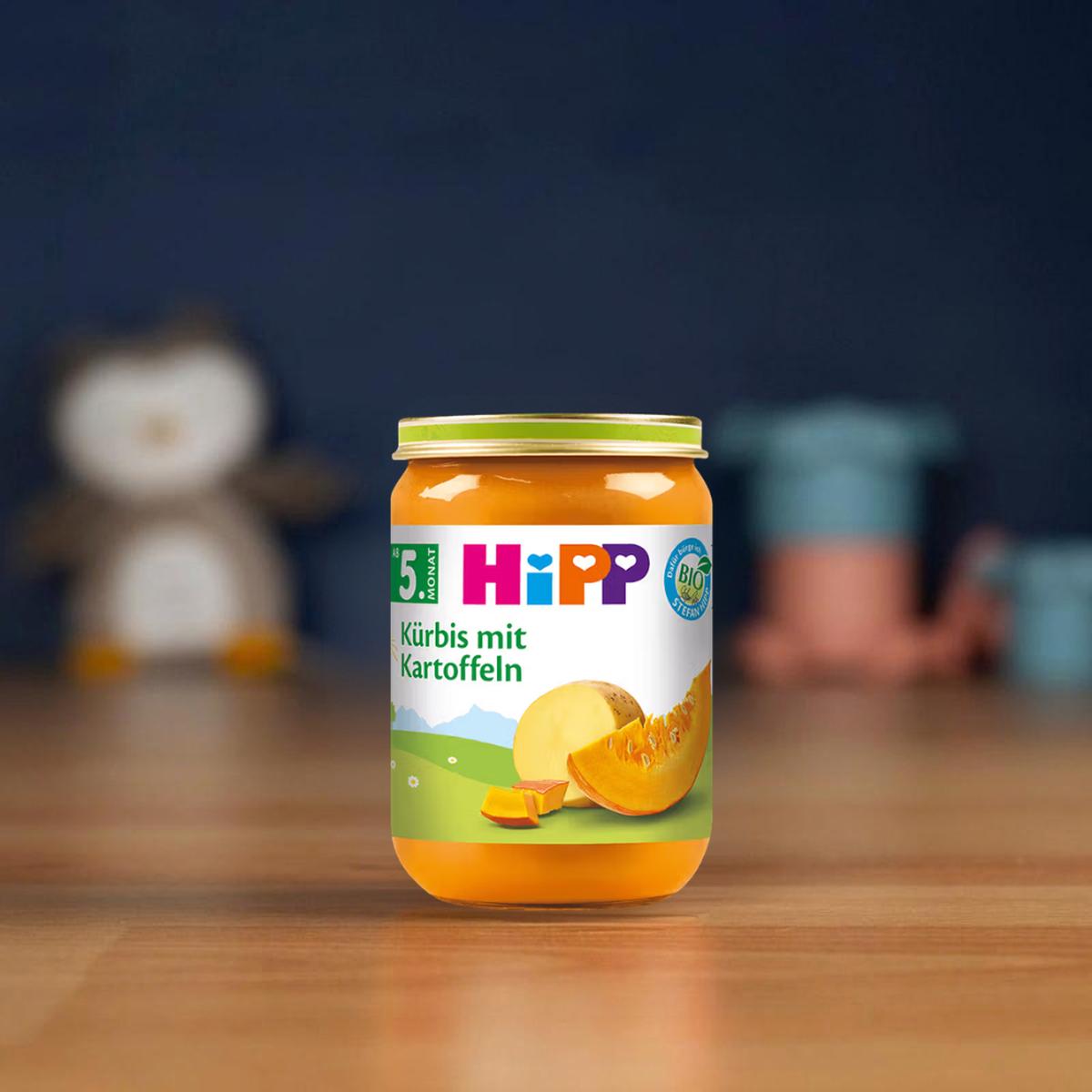 HiPP Jar - Organic Pumpkin with Potatoes Puree: 5+ Months (190g)