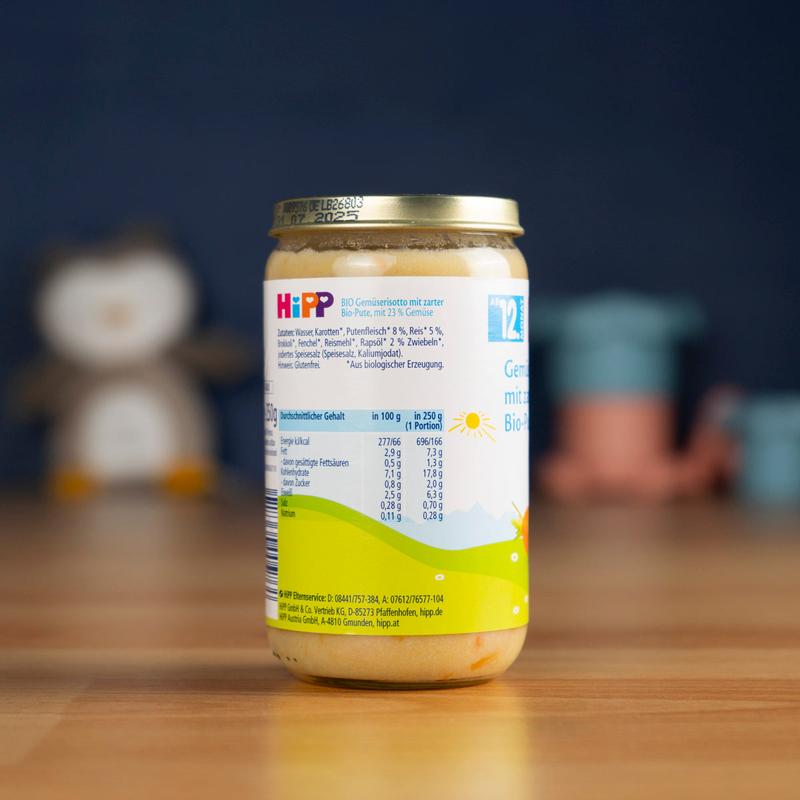 HiPP Jar - Vegetable Risotto With Tender Organic Turkey (250g)