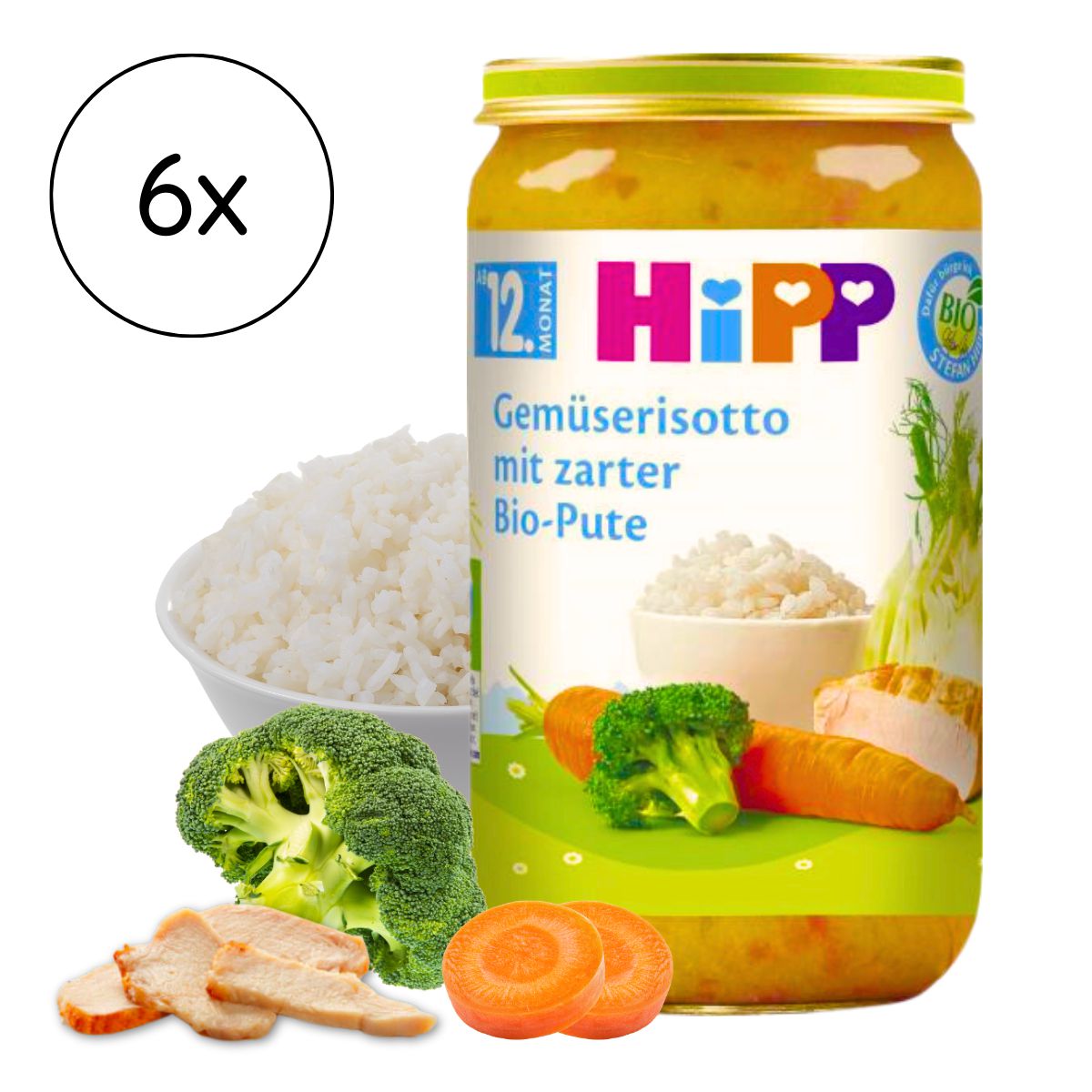 HiPP Jar - Vegetable Risotto With Tender Organic Turkey (250g)
