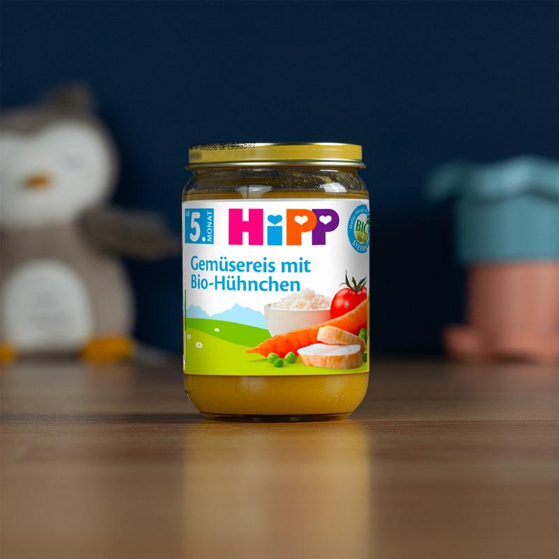 HiPP Jar - Vegetables With Rice and Chicken Puree (190g)