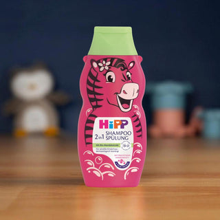 HiPP Kids 2-in-1 Zebra Shampoo and Conditioner - Raspberry Scent (300 ml)