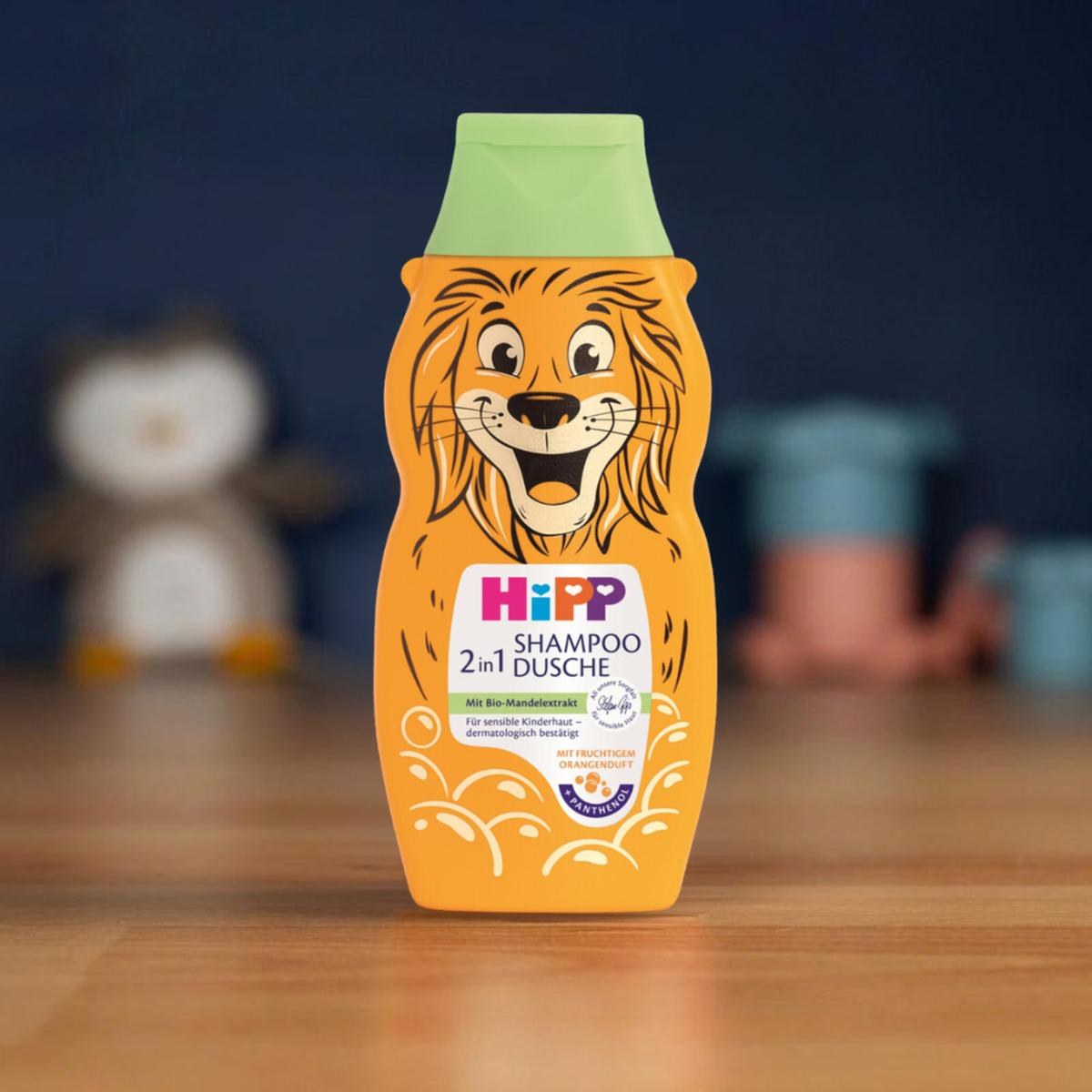 HiPP Kids Lion 2-in-1 Shampoo and Body Wash - Orange Scent (300 ml)