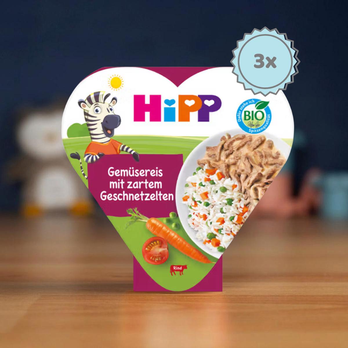 HiPP Menu Organic Vegetable Rice with Tender Sliced Meat (250g) - 12+ months - 3 Packs