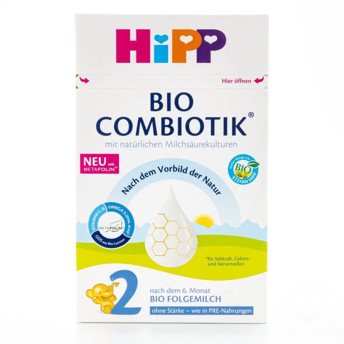 HiPP No Starch Stage 2 (6+ Months) Combiotic Formula - German Version (600g) - 40 Boxes