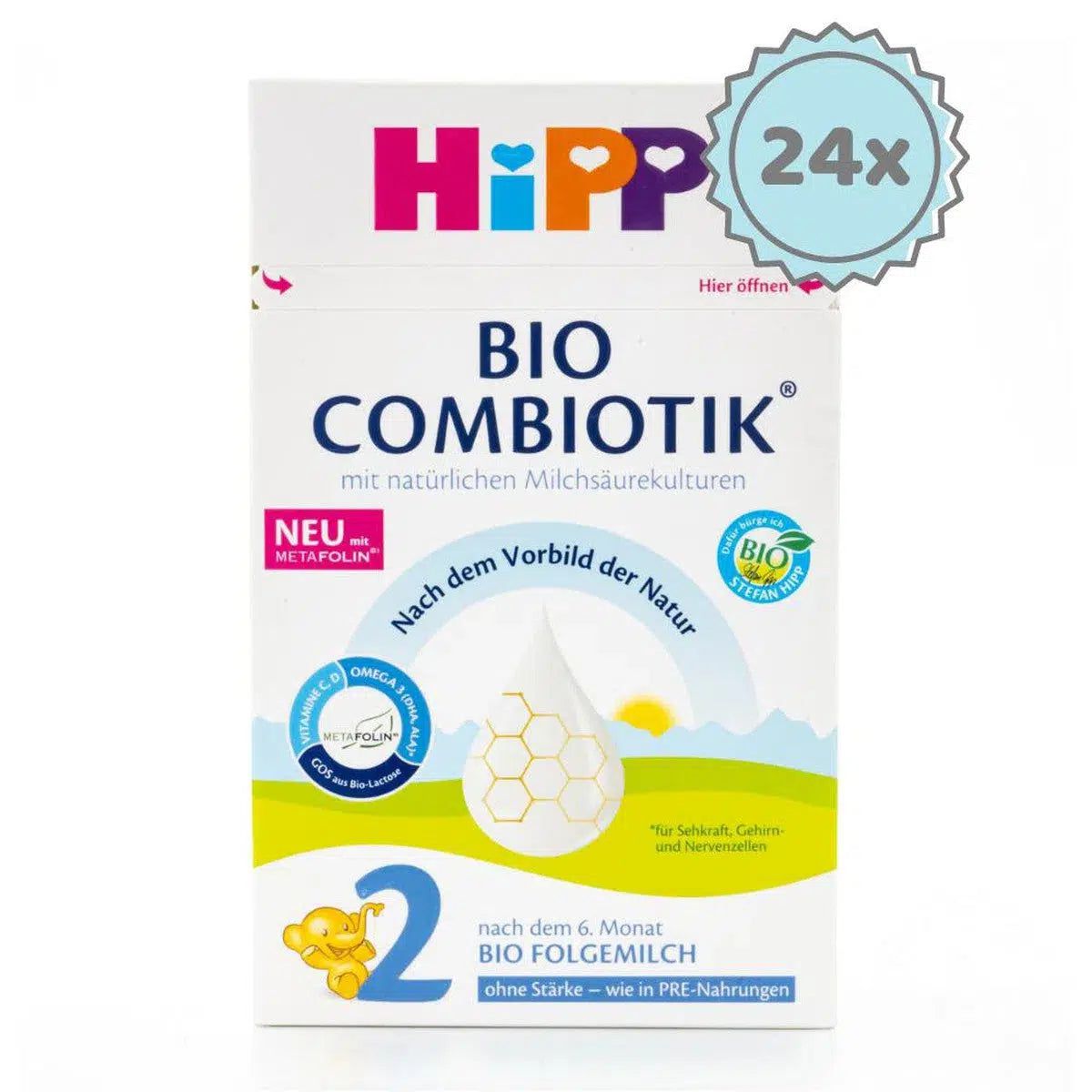 HiPP No Starch Stage 2 (6+ Months) Combiotic Formula - German Version (600g)