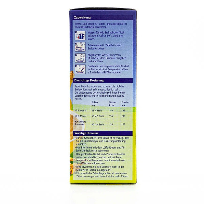 HiPP Organic Banana-Semolina Milk Evening Porridge (6+ Months) - 450g