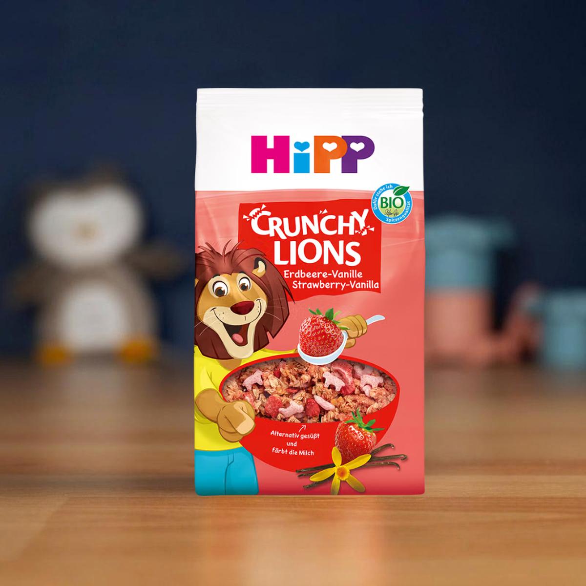 HiPP Organic Crunchy Lions Cereal Strawberry & Vanilla: 3+ Years (300g)