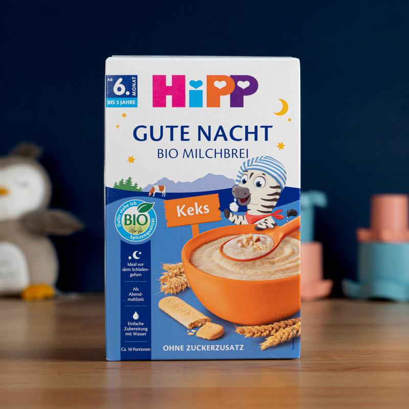 HiPP Organic Good Night Milk Porridge - Biscuit (6+ Months) - 475g