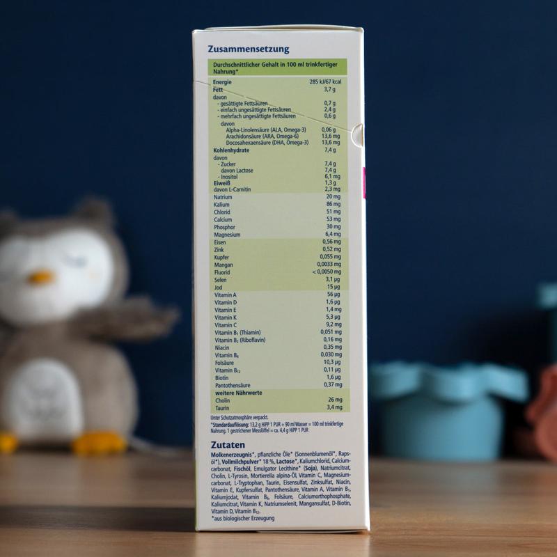 HiPP PUR Stage 1 Organic Whole Milk Infant Formula 0-6 months (500g)