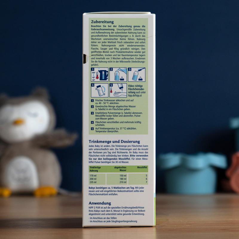 HiPP PUR Stage 2 Organic Whole Milk Formula 6+ months (500g)