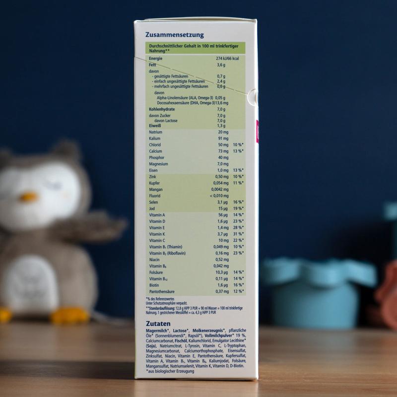 HiPP PUR Stage 3 Organic Whole Milk Formula 10+ months (500g)