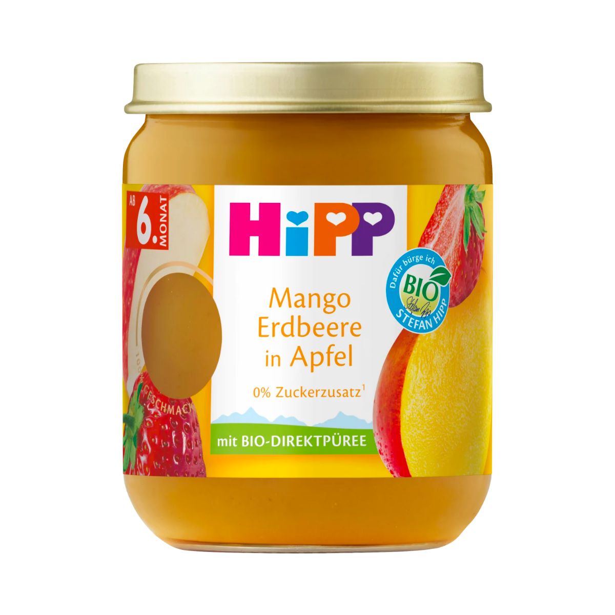 HiPP Premium Jar - Mango Strawberry Apple Puree (160g)