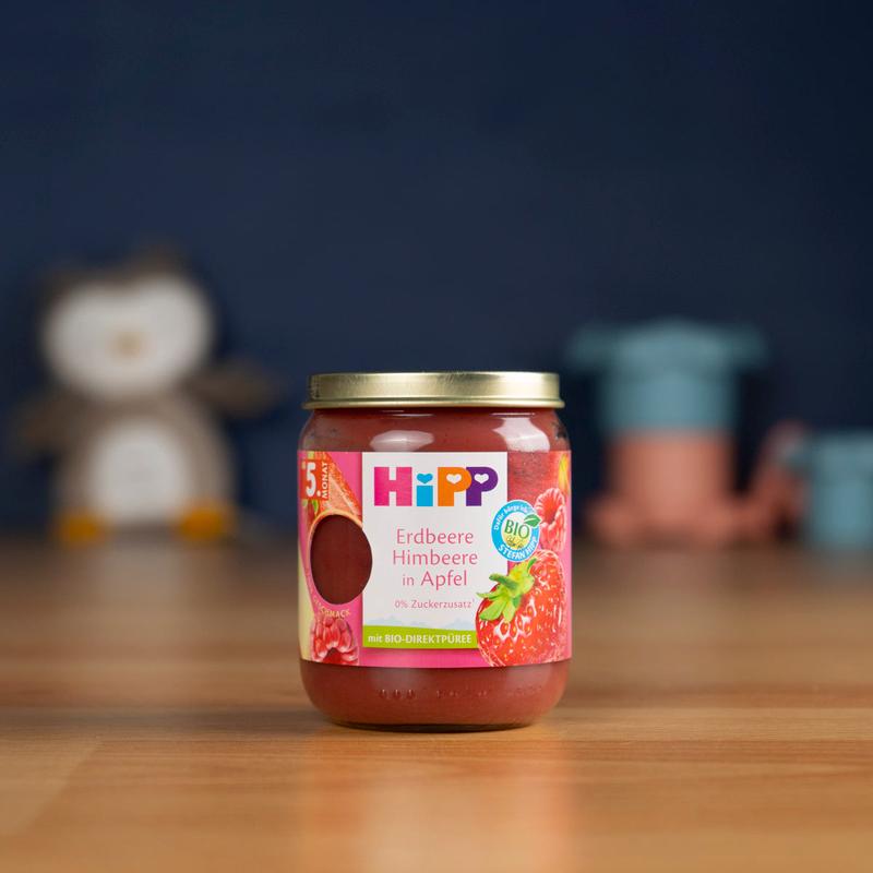 HiPP Premium Jar - Strawberry Raspberry Apple Puree (160g)