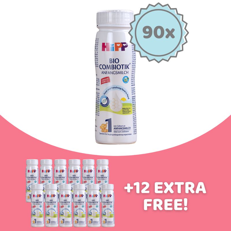 HiPP Ready to Feed Stage 1 (0-6 Months) - 200ml (90 Bottles)