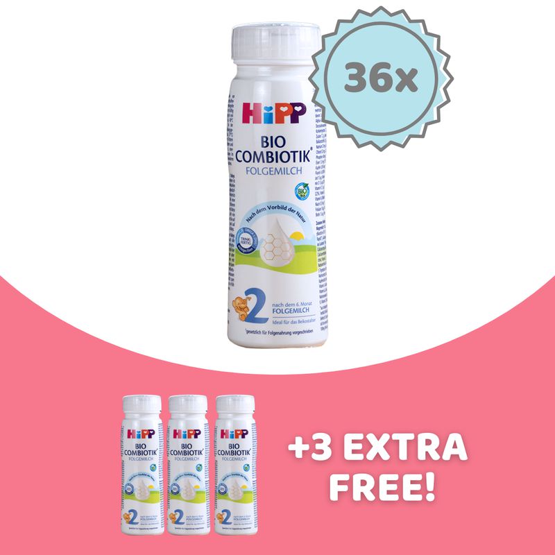 HiPP Ready to Feed Stage 2 (6+ Months) - 200ml (36 Bottles)