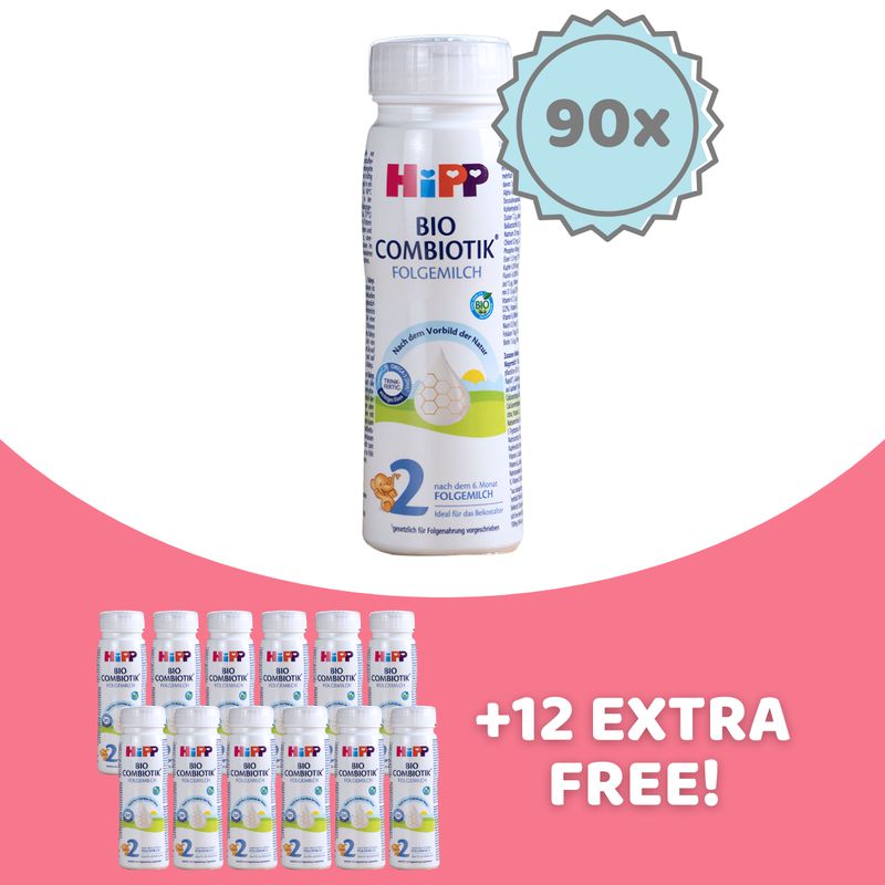HiPP Ready to Feed Stage 2 (6+ Months) - 200ml (90 Bottles)