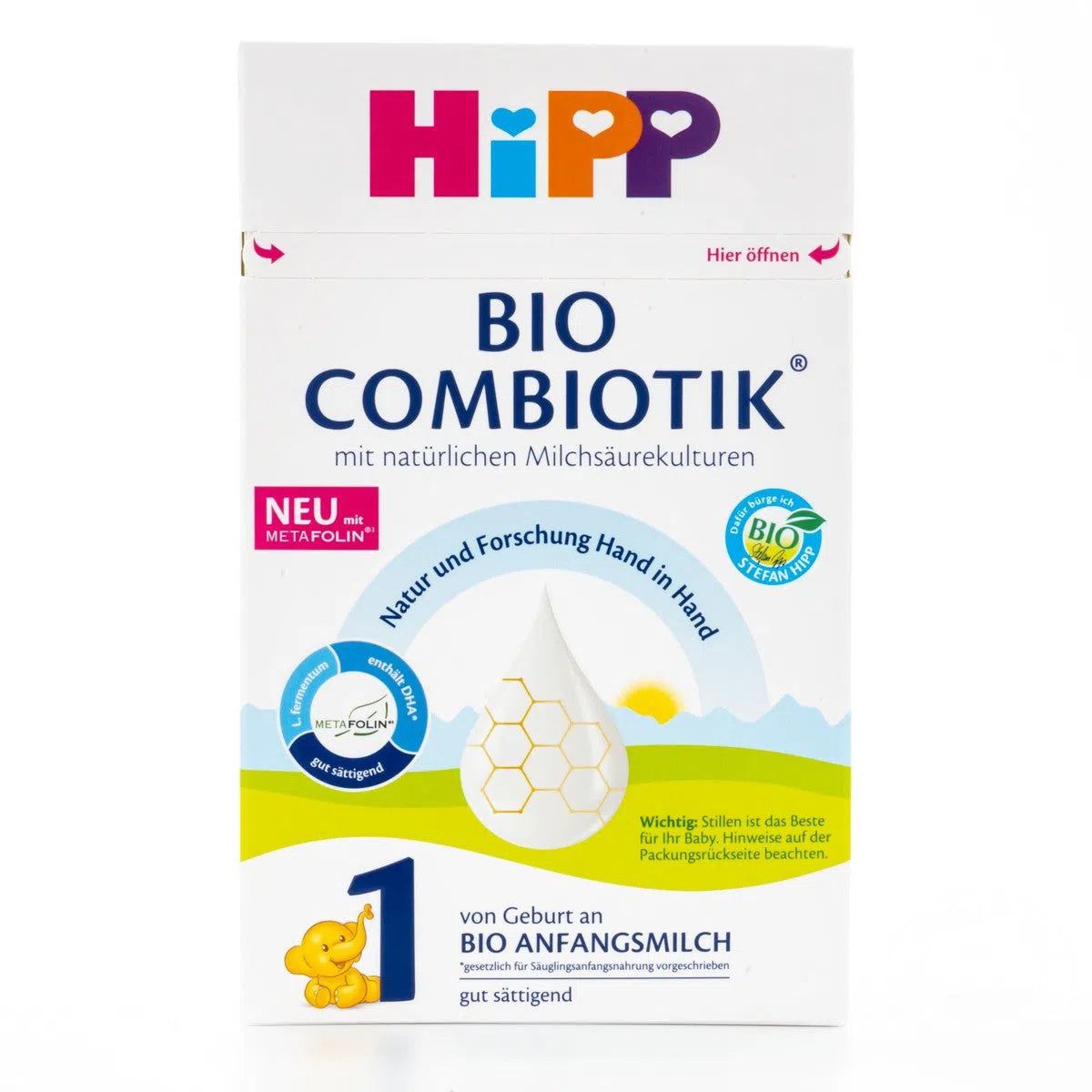 HiPP Stage 1 Organic Combiotic Formula (600g) - German Version - 12 Boxes