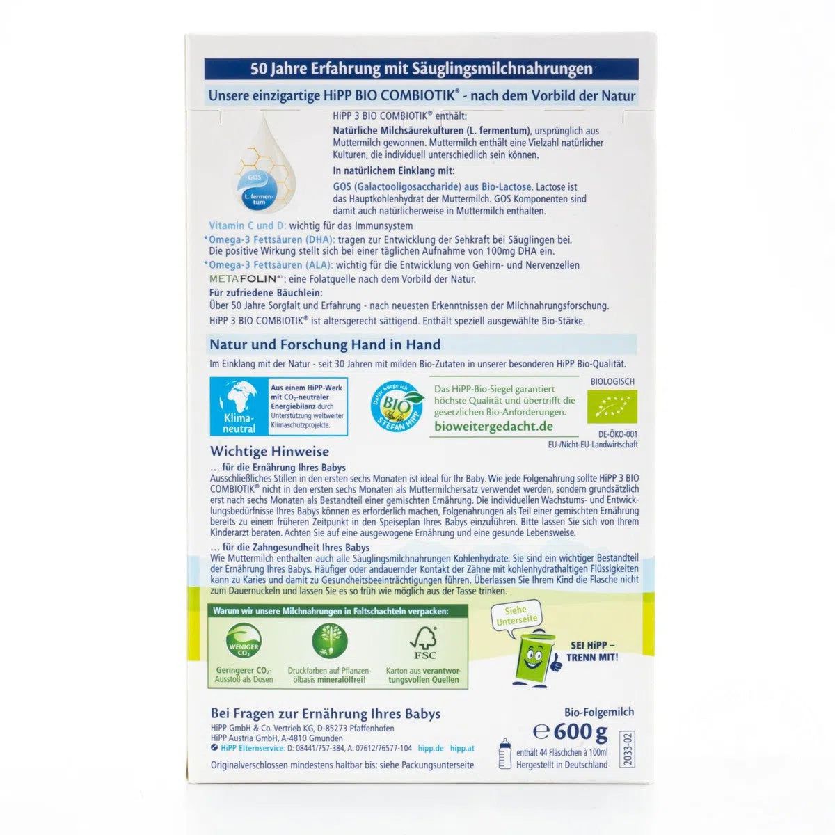 HiPP Combiotic Infant Starter Kit PRE, Free & Fast Shipping, Certified  German Wholesaler, Safest and Healthiest Formula