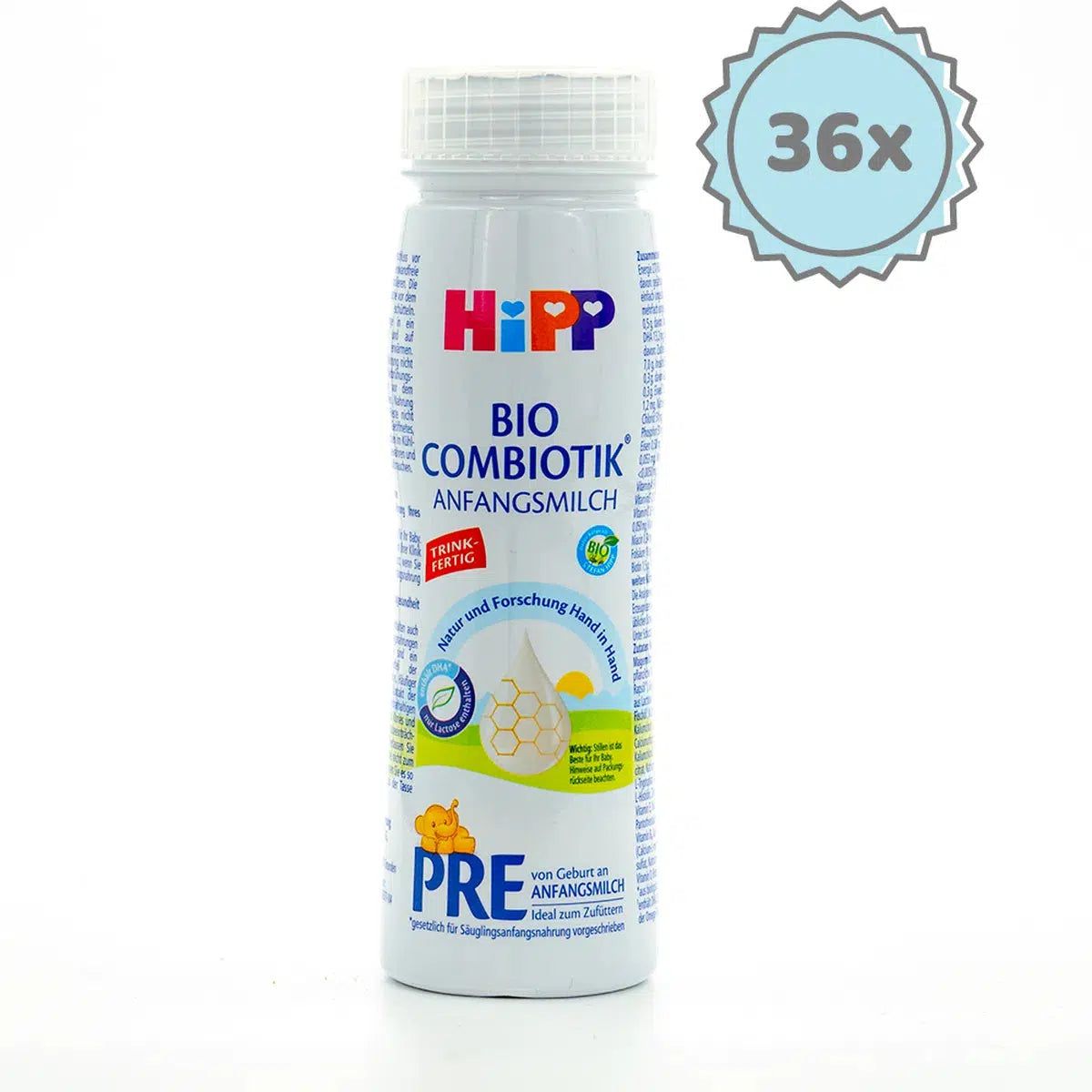 HiPP Stage PRE Ready to Feed Formula (200ml) - 36 Bottles