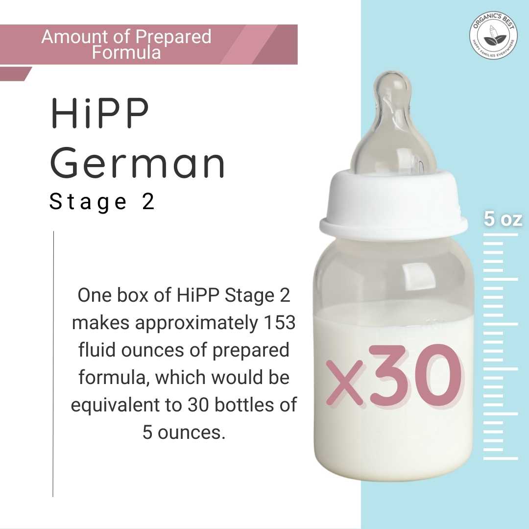 How many bottles does a box of Hipp German stage 2 formula make?
