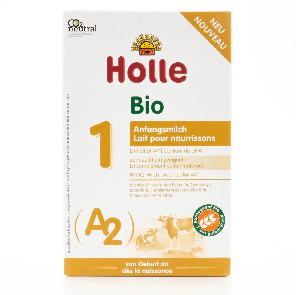 Holle A2 Stage 1 Formula (400g) - 54 Boxes