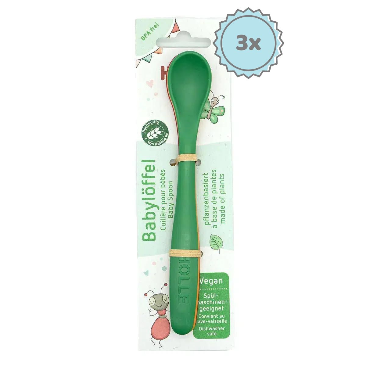 Holle Baby Spoons from Renewable Resources (4+ Months) - 3 Packs