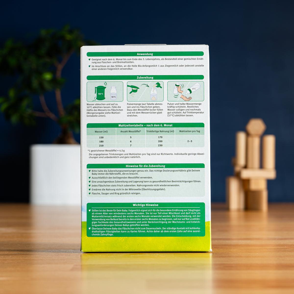 Holle store formula preparation