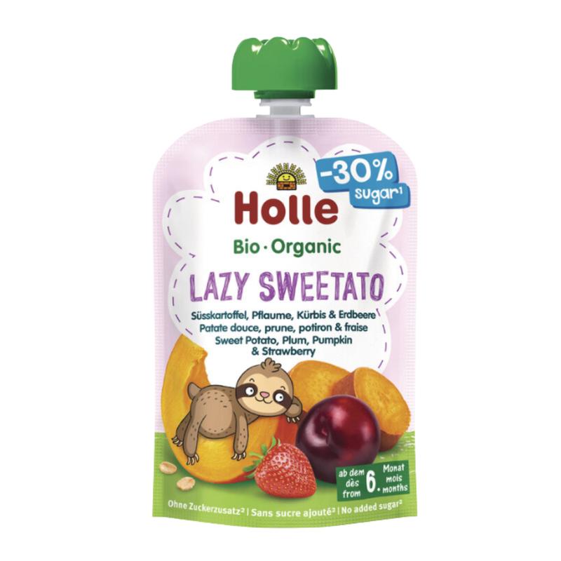 Holle Lazy Sweetato: Sweet potato, Plum, Pumpkin & Strawberry (6+ months) - 12 Pouches