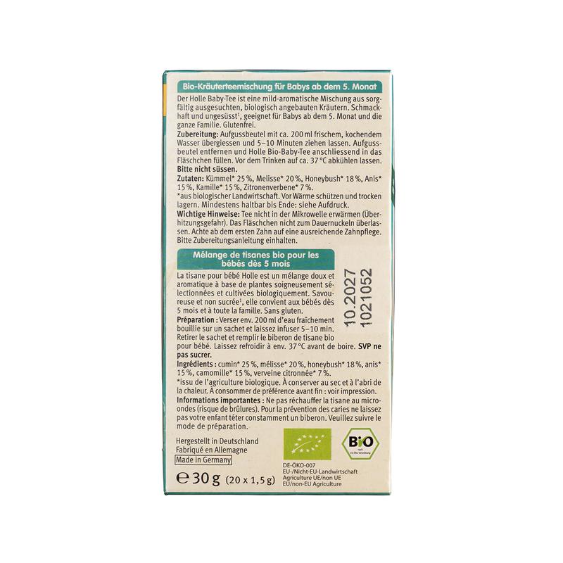 Holle Organic Baby Tea (20 tea bags) - from 5th Month