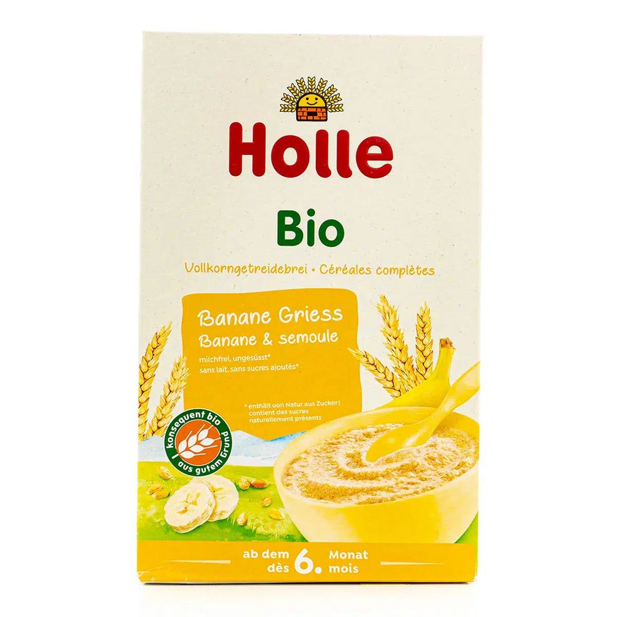 Holle Organic Fruit Porridge Banana-Semolina (6+ Months) - 250g