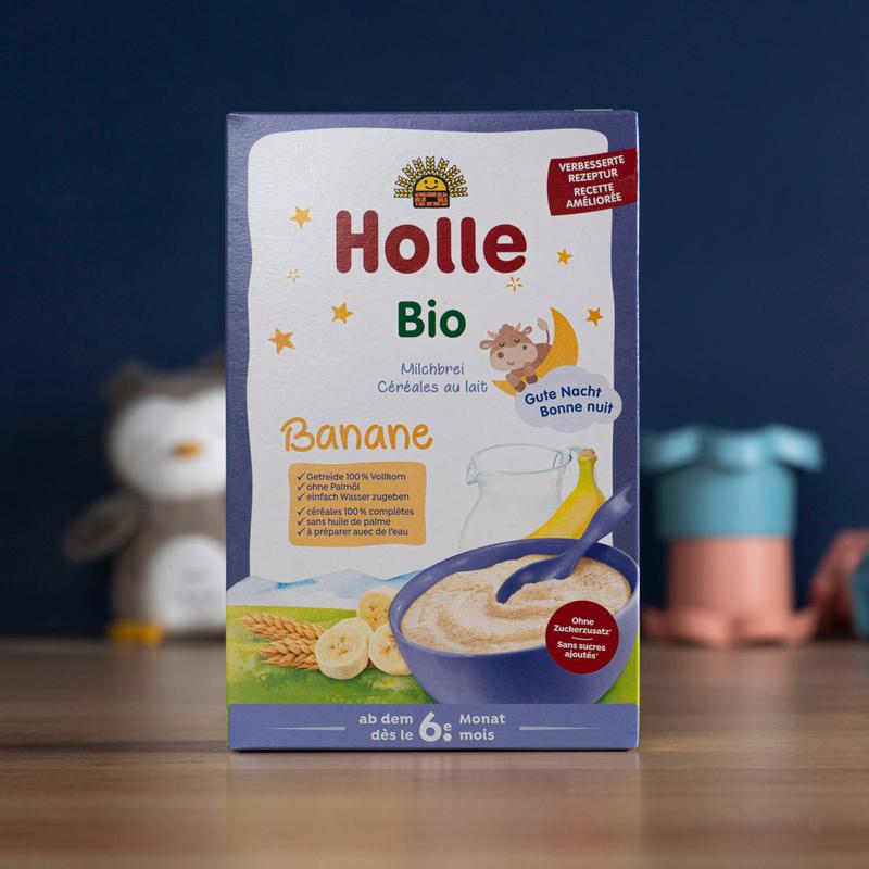 Holle Organic Milk Cereal with Bananas (6+ Months) - 250g