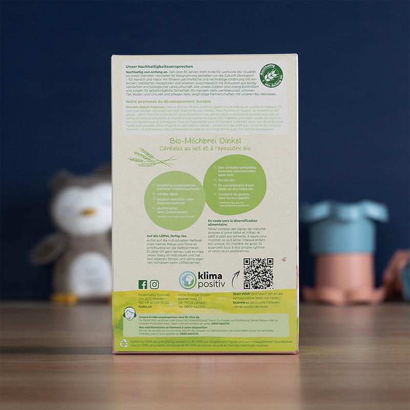 Holle Organic Milk Cereal with Spelt (5+ Months) - 250g