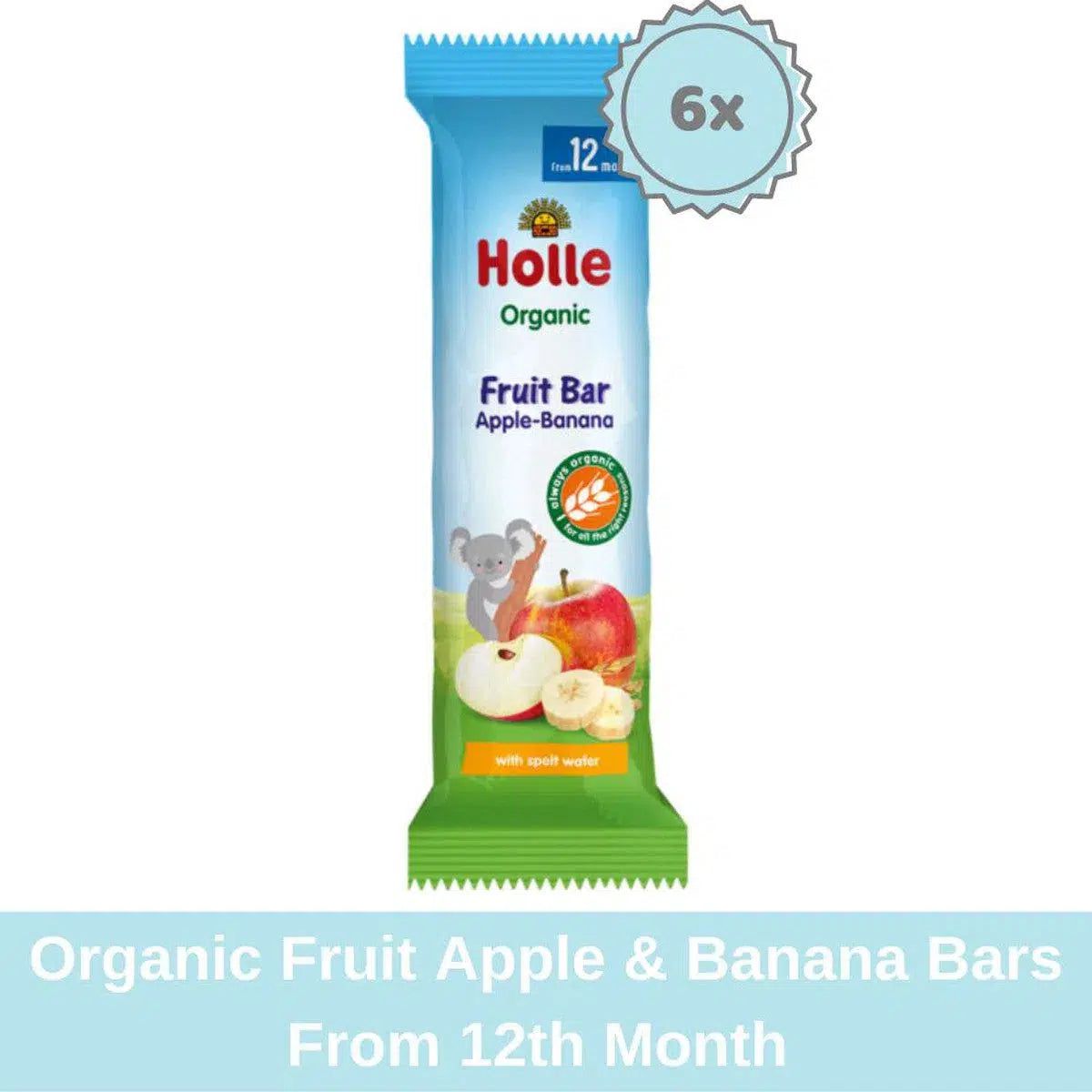 Holle Snack Bars - Apple & Banana (12+ Months), 25g - 6 Bars