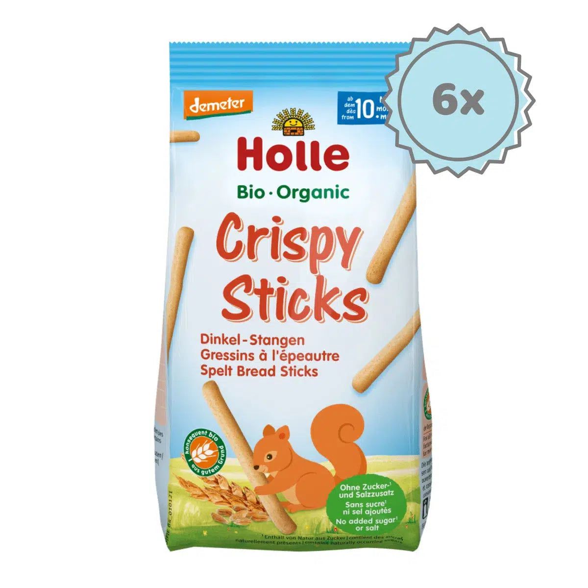 Holle Snack - Crunchy Spelt Sticks (10+ Months), 80g - 6 Packs