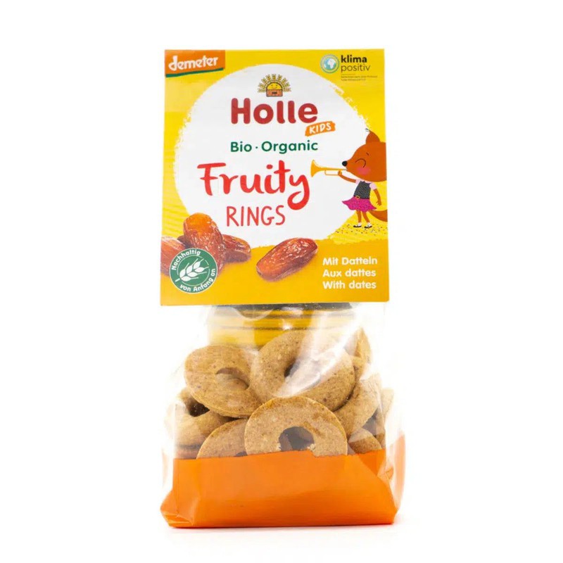 Holle Snack - Dates Fruity Rings (3+ Years), 125g - 6 Packs