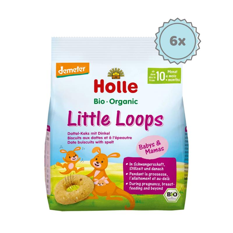 Holle Snack - Organic Little Loops Date Biscuits with Spelt (10+ Months), 80g - 6 Packs