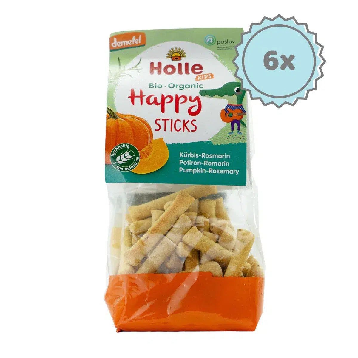 Holle Snack - Organic Pumpkin-Rosemary Sticks (3+ Years), 100g - 6 Packs