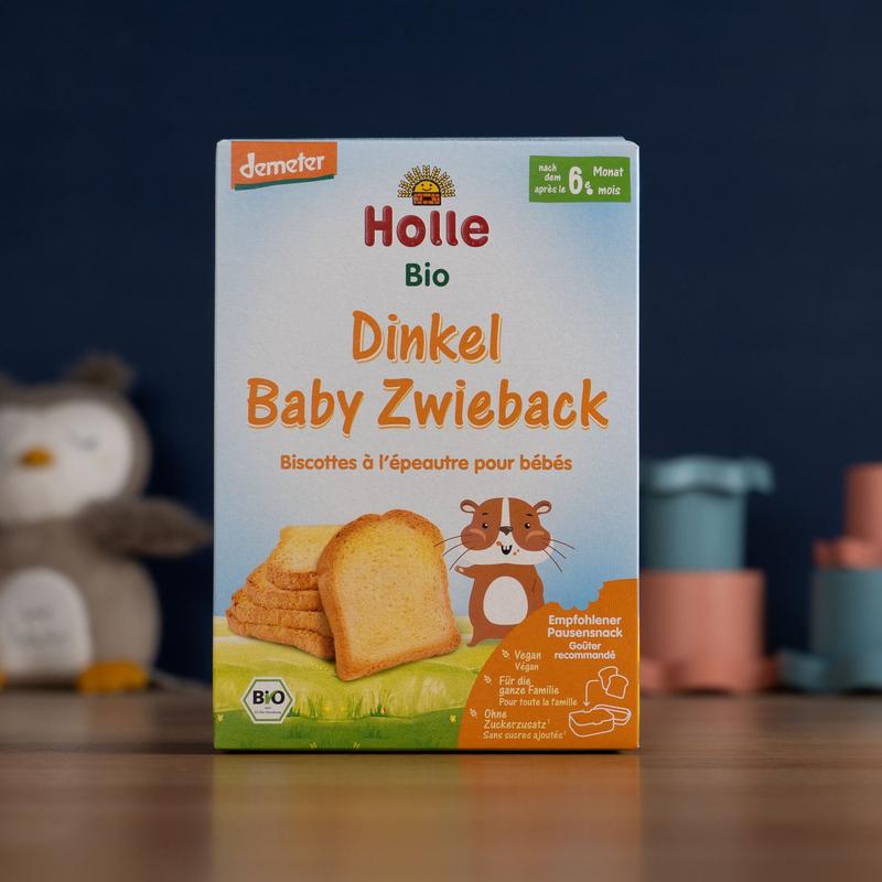 Holle Snack - Spelt Baby Rusks (6+ Months), 200g - 3 Packs