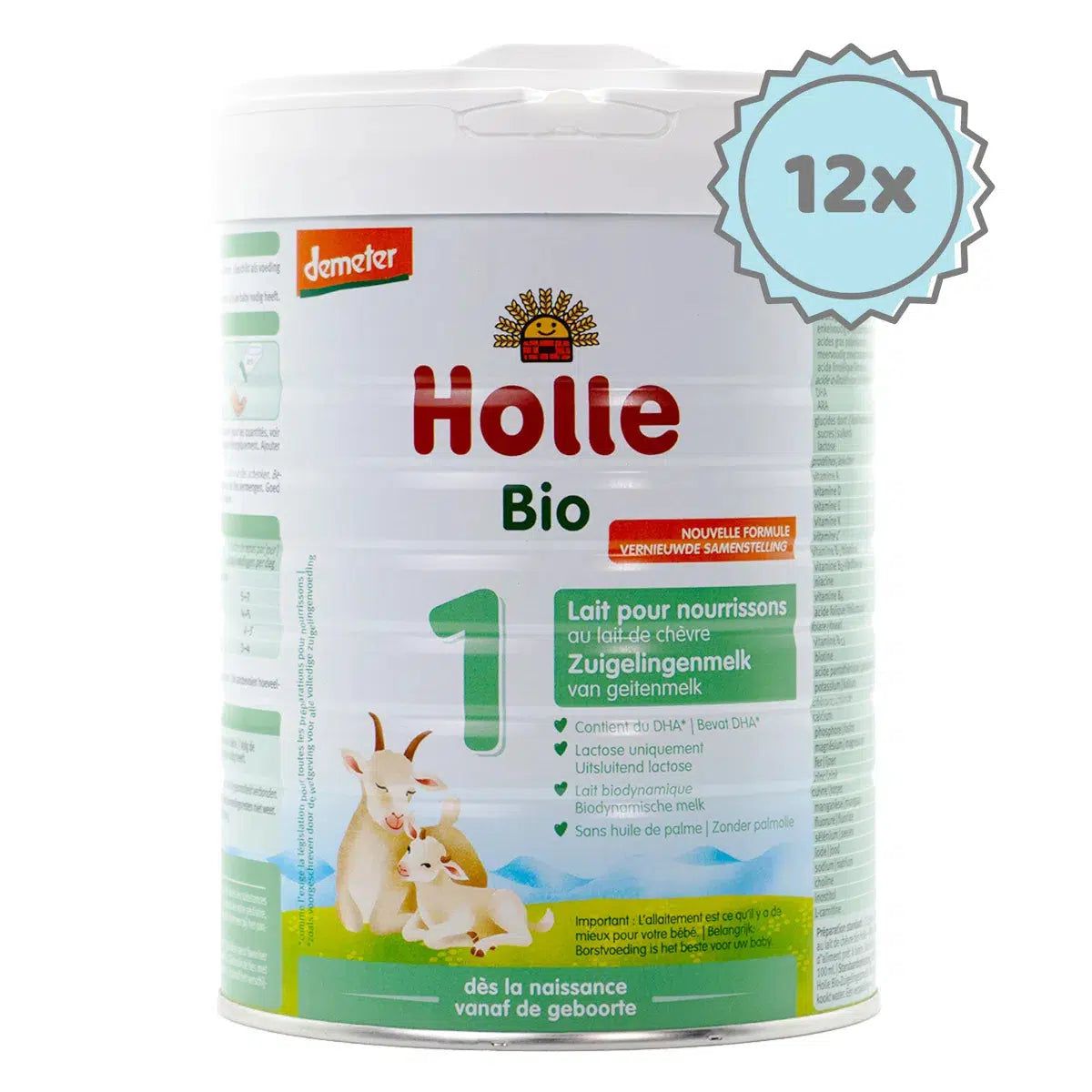Holle Stage 1 (0-6 Months) Goat Milk Formula - Dutch Version (800g)