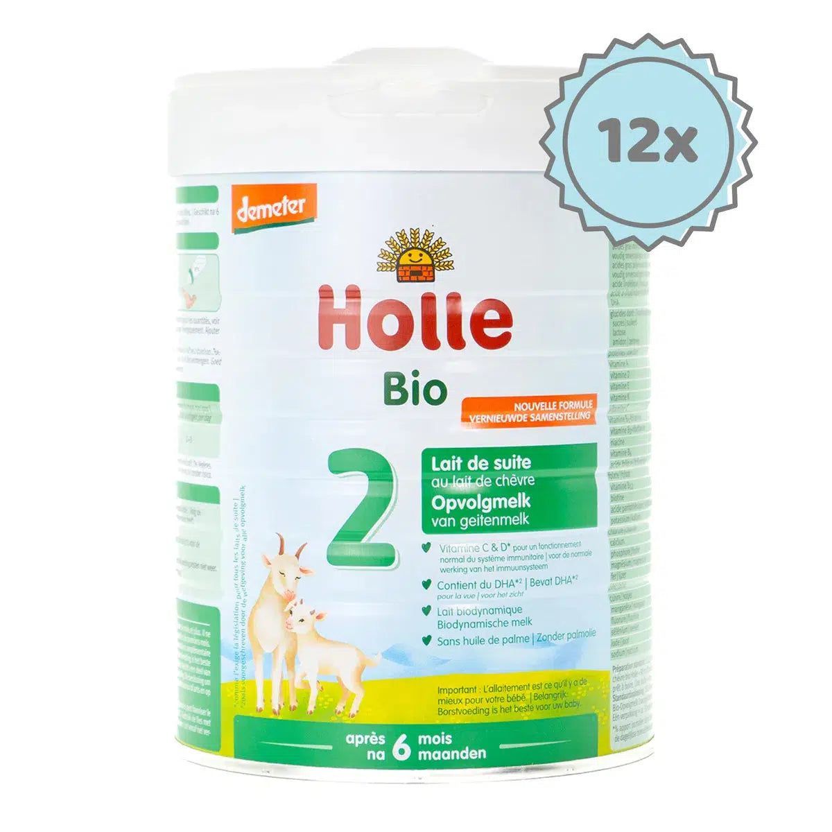 Holle Stage 2 (6+ Months) Goat Milk Formula: Dutch Version (800g)