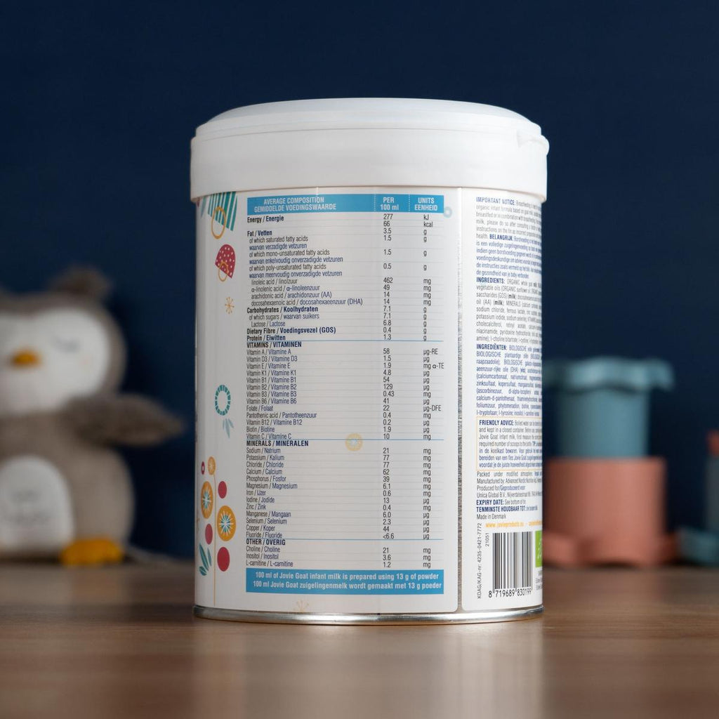 Jovie Stage 1 (0-6 Months) Organic Goat Milk Formula (800g)