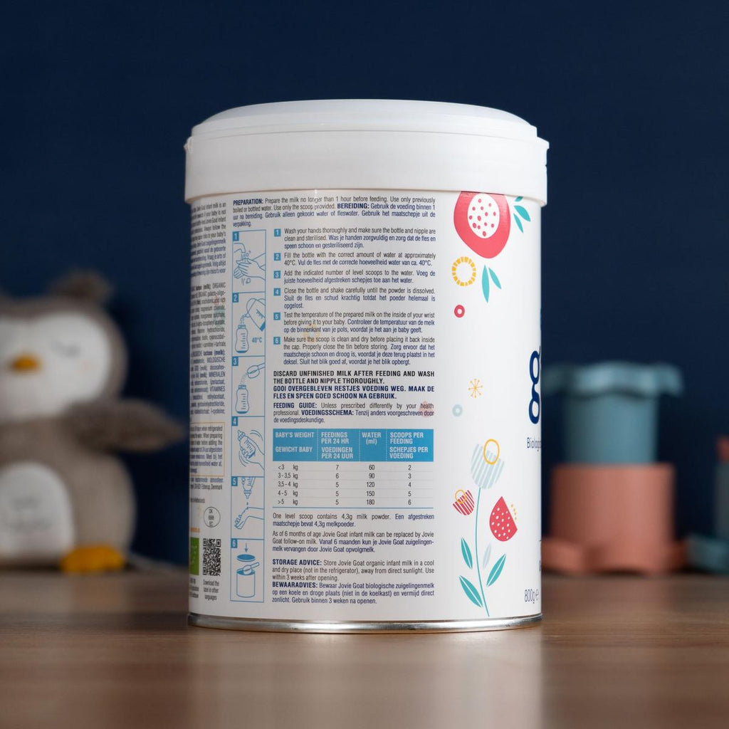 Jovie Stage 1 (0-6 Months) Organic Goat Milk Formula (800g)
