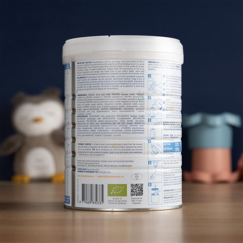 Jovie Stage 2 (6-12 Months) Organic Goat Milk Formula (800g)