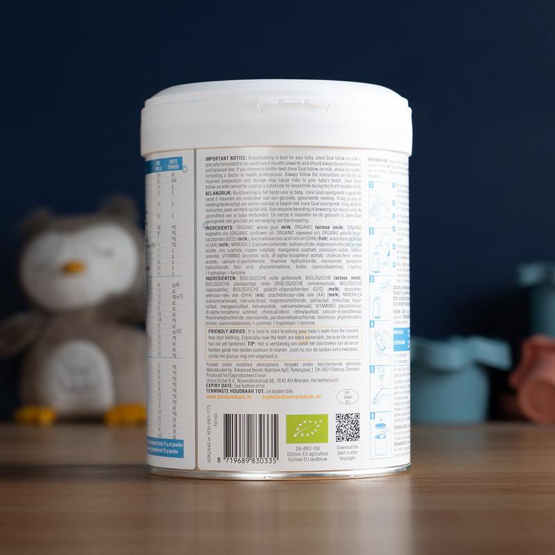 Jovie Stage 2 (6-12 Months) Organic Goat Milk Formula (800g)