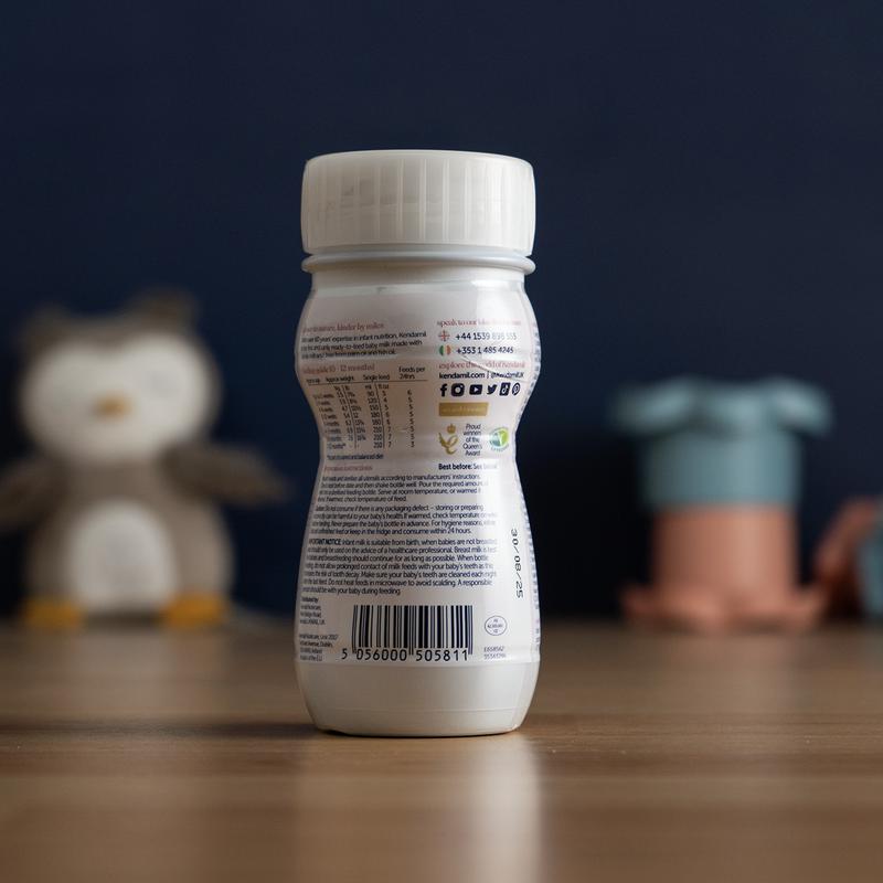 Kendamil Ready to Feed Stage 1 (0+ Months) First Infant Milk Formula (250ml) - 60 Bottles