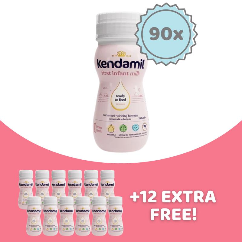 Kendamil Ready to Feed Stage 1 (0+ Months) First Infant Milk Formula (250ml) - 90 Bottles