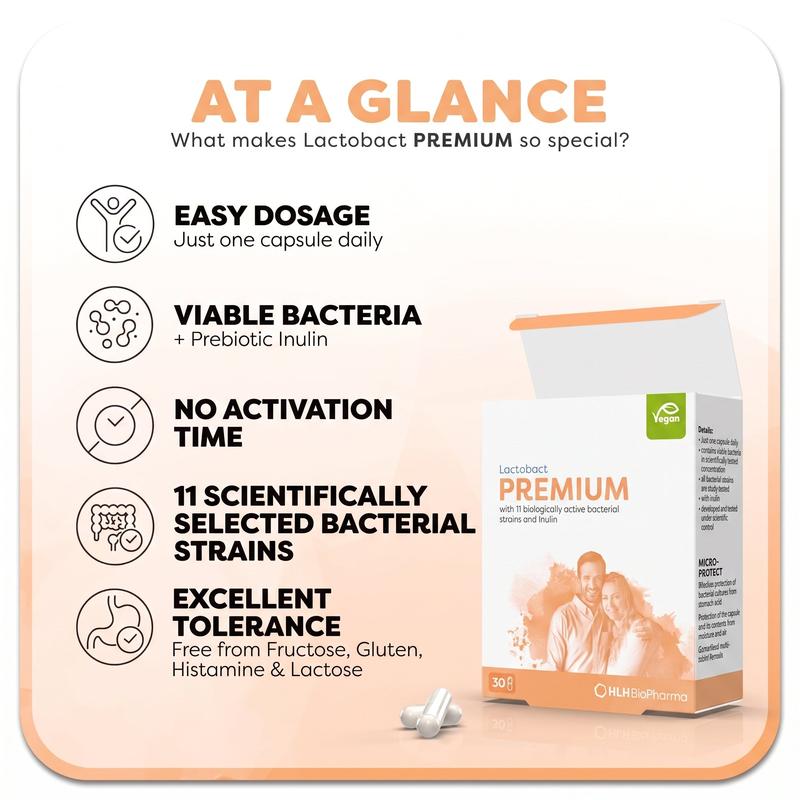 Lactobact Premium Probiotic Supplement - 30 Capsules