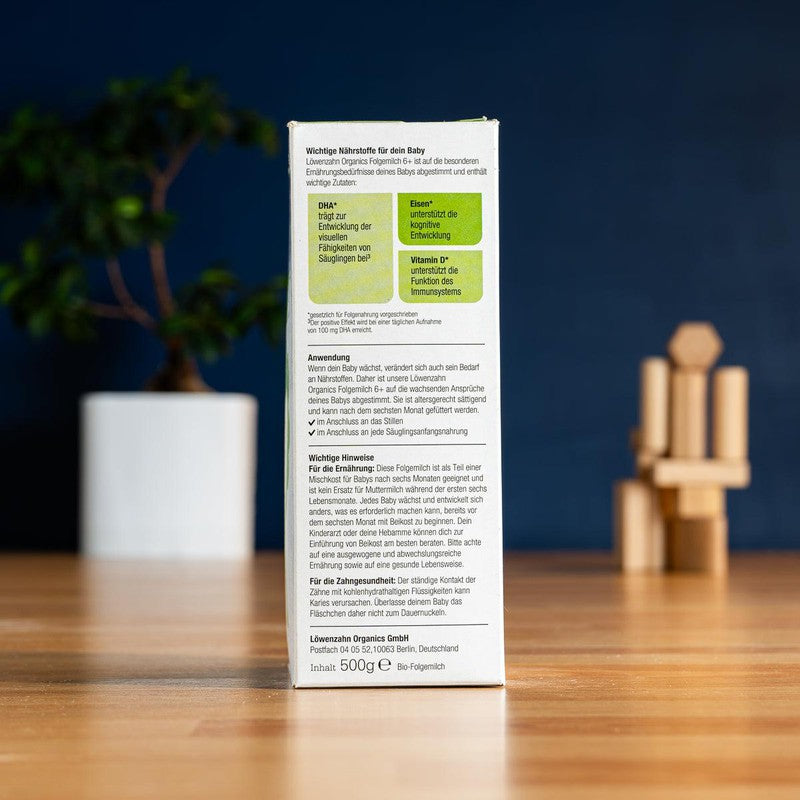 Löwenzahn Organics Stage 2 (6-12 Months) Baby Formula (500g)