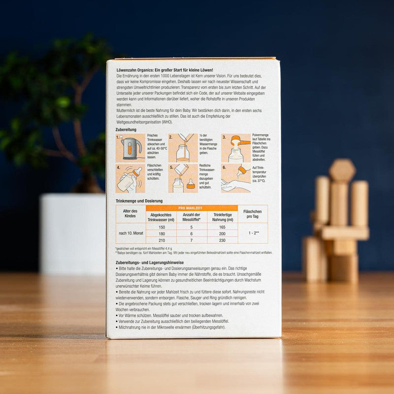 Löwenzahn Organics Stage 3 (10+ Months) Baby Formula (500g)