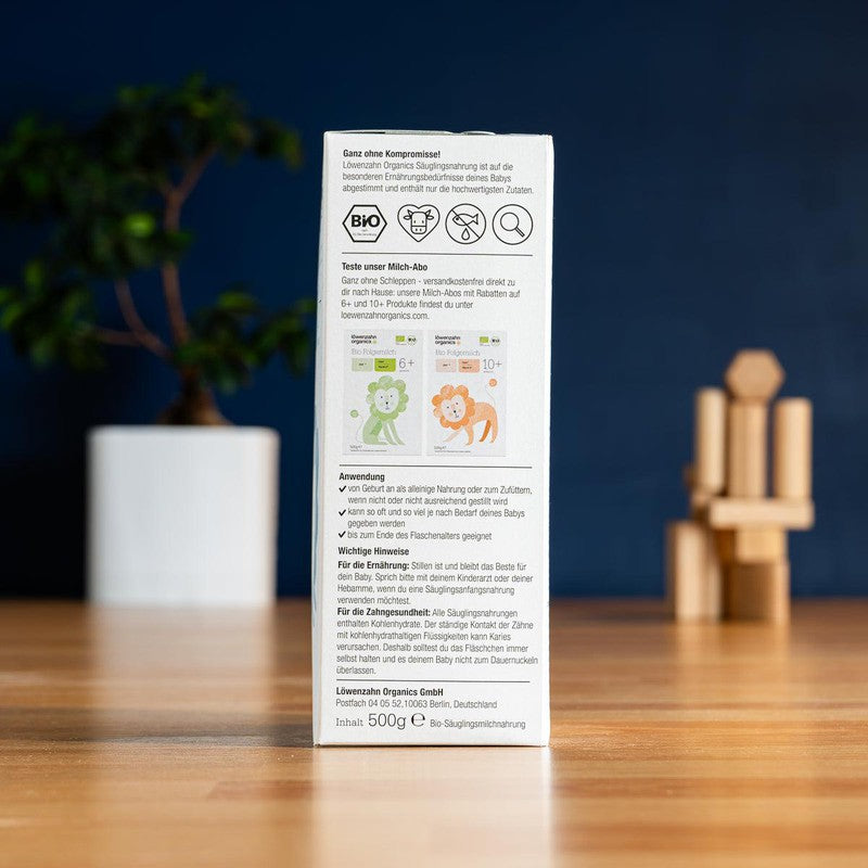Löwenzahn Organics Stage Pre (0-6 Months) Infant Formula (500g)